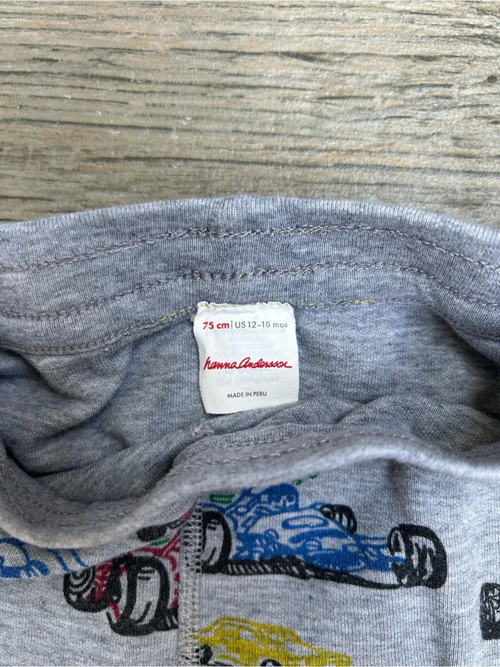 Hanna Andersson Race Car pattern pullover and pants set